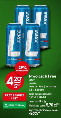 Piwo Lech Free lager promocja w Żabka