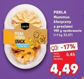 Hummus klasyczny ze słonymi preclami Perla promocja