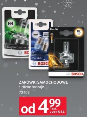 Żarówki samochodowe Bosch różne rodzaje promocja w Selgros