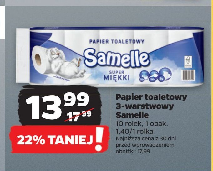Papier toaletowy Samelle promocja