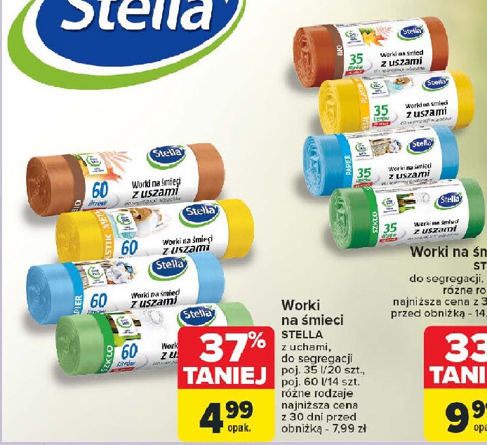 Worki na śmieci 35 l bio Stella pack promocja