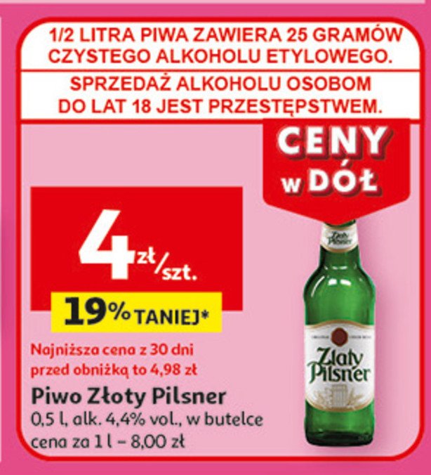 Piwo Zlaty pilsner promocja w Auchan