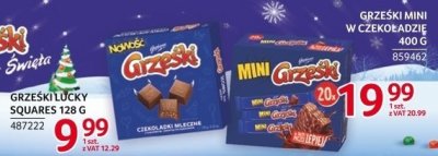 Czekolada Grzeski Lucky Squares 128 g promocja w Selgros