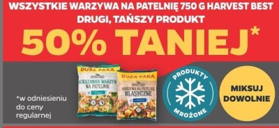 Warzywa na patelnię wszystkie rodzaje drugi produkt -50% promocja w Netto