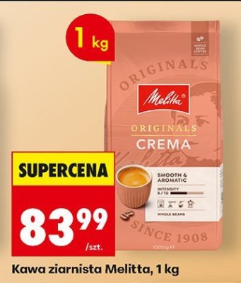 Kawa ziarnista Melitta, 1kg promocja w Biedronka