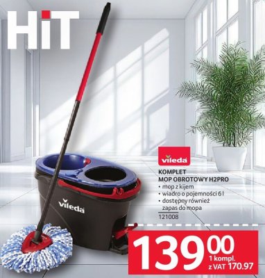 Komplet mop obrotowy Vileda H2Pro promocja w Selgros