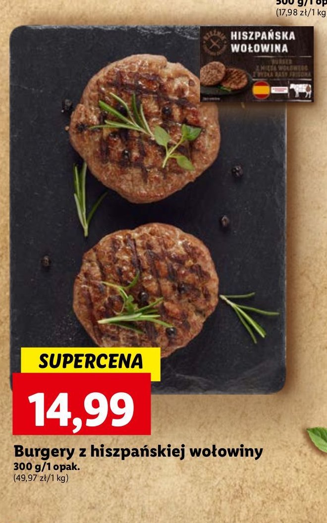 Burgery z wołowiny hiszpańskiej promocja