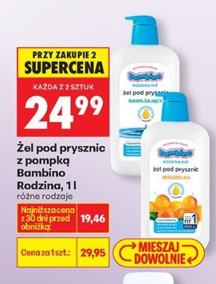 Żel pod prysznic Bambino Rodzina różne rodzaje 1l promocja w Biedronka