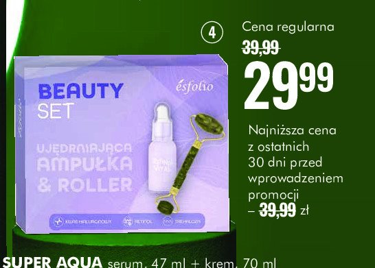 Zestaw w pudełku: serum ujędrniające 30 ml + roller do twarzy Esfolio promocja w Super-Pharm