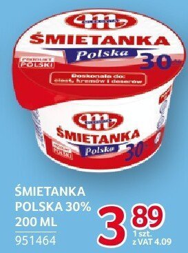 Śmietanka Polska 30% Mlekovita 200 ml promocja w Selgros