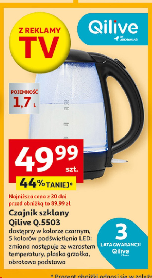 Czajnik szklany q5503 Qilive promocja