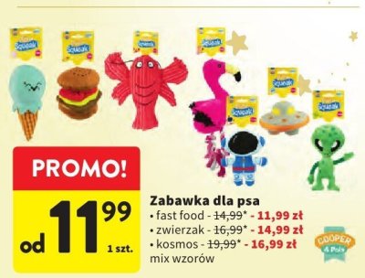 Zabawka dla psa zwierzak mix wzorów promocja w Intermarche