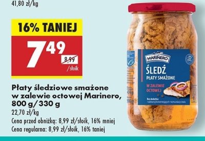 Płaty śledziowe smażone w zalewie octowej Marinero promocja