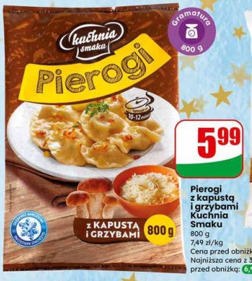 Pierogi z kapustą i grzybami  promocja w Dino