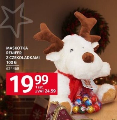 Maskotka Renifer z czekoladkami 100 g promocja w Selgros