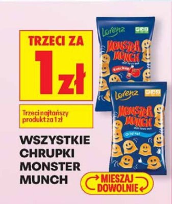 Chrupki Monster Munch wszystkie rodzaje promocja w Biedronka