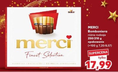 Bomboniera różne rodzaje MERCI promocja w Kaufland