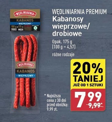 Kabanosy wieprzowo-drobiowe Wędliniarnia premium promocja