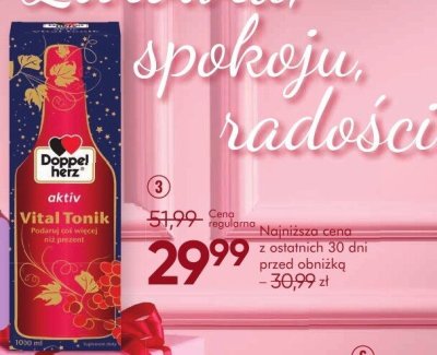 Suplement diety DOPPELHERZ AKTIV VITAL+ tonik promocja w Super-Pharm