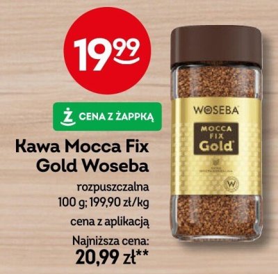 Kawa Mocca Fix Gold Woseba rozpuszczalna promocja w Żabka