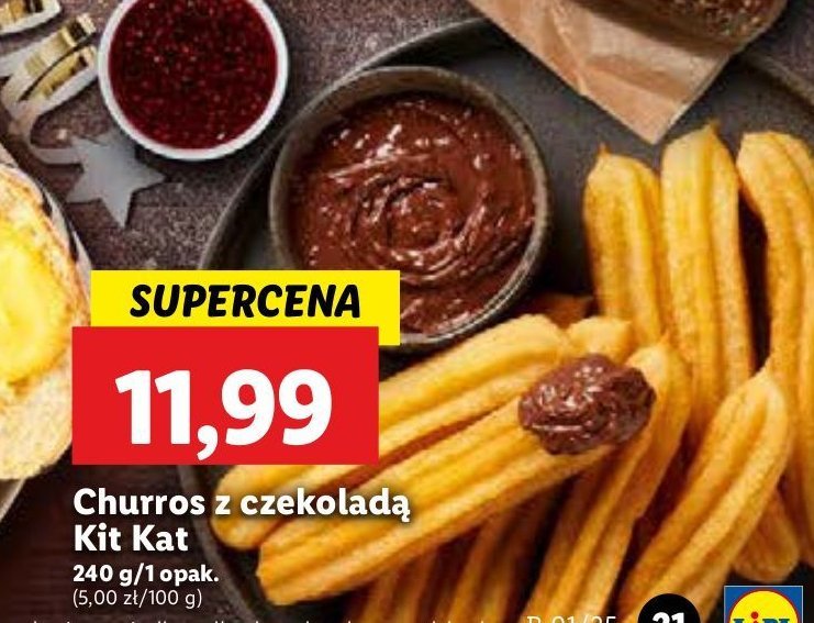 Churrosy z czekoladą kit kat promocja