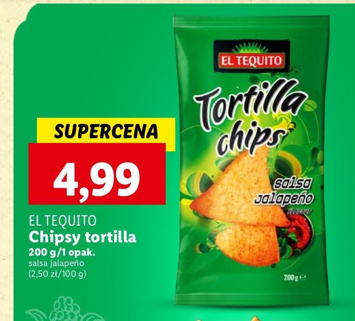 Chipsy tortilla salsa jalapeno El tequito promocja