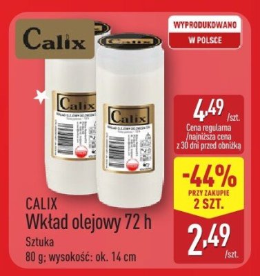 Wkład olejowy 72 h  promocja w Aldi
