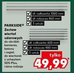 Wiertła udarowe 60 cm Parkside promocja