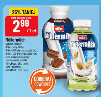 Napój mleczny Müllermilch promocja w POLOmarket