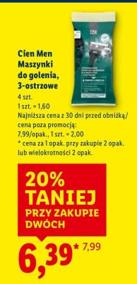 Maszynki do golenia Cien Men Maszynki do golenia, 3-ostrzowe promocja w Lidl
