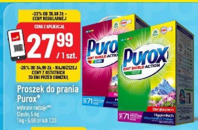 Proszek do prania Purox różne rodzaje promocja w POLOmarket