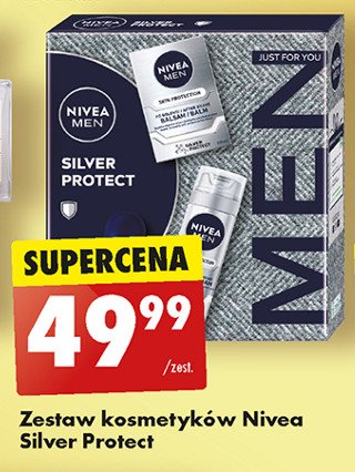 Zestaw silver protect pianka do golenia 200 ml + woda po goleniu 100 ml Nivea men zestaw promocja w Biedronka