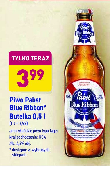 Piwo Pabst blue ribbon promocja