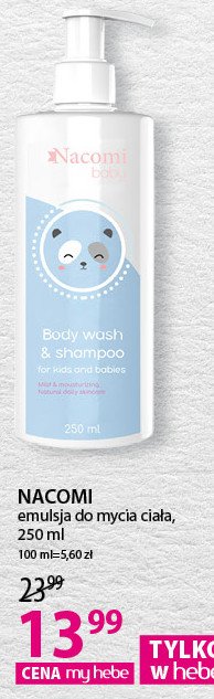 Emulsja do mycia ciała i szampon 2w1 NACOMI BABY promocja