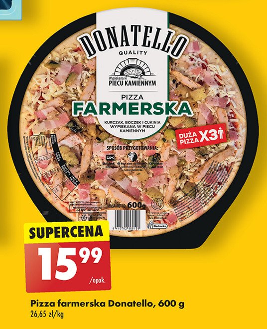 Pizza farmerska Donatello pizza promocja