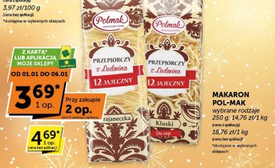 Makaron Pol-Mak Rajczaczka jajeczny promocja w Groszek