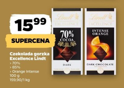 Czekolada gorzka Excellence Lindt 70%, 85%, Orange Intense promocja w Netto