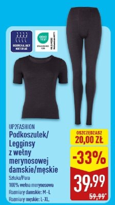 Legginsy z wełny merynosowej damskie/męskie promocja w Aldi