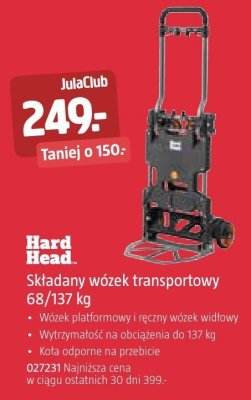 Składany wózek transportowy Hard Head 68/137 kg promocja w Jula