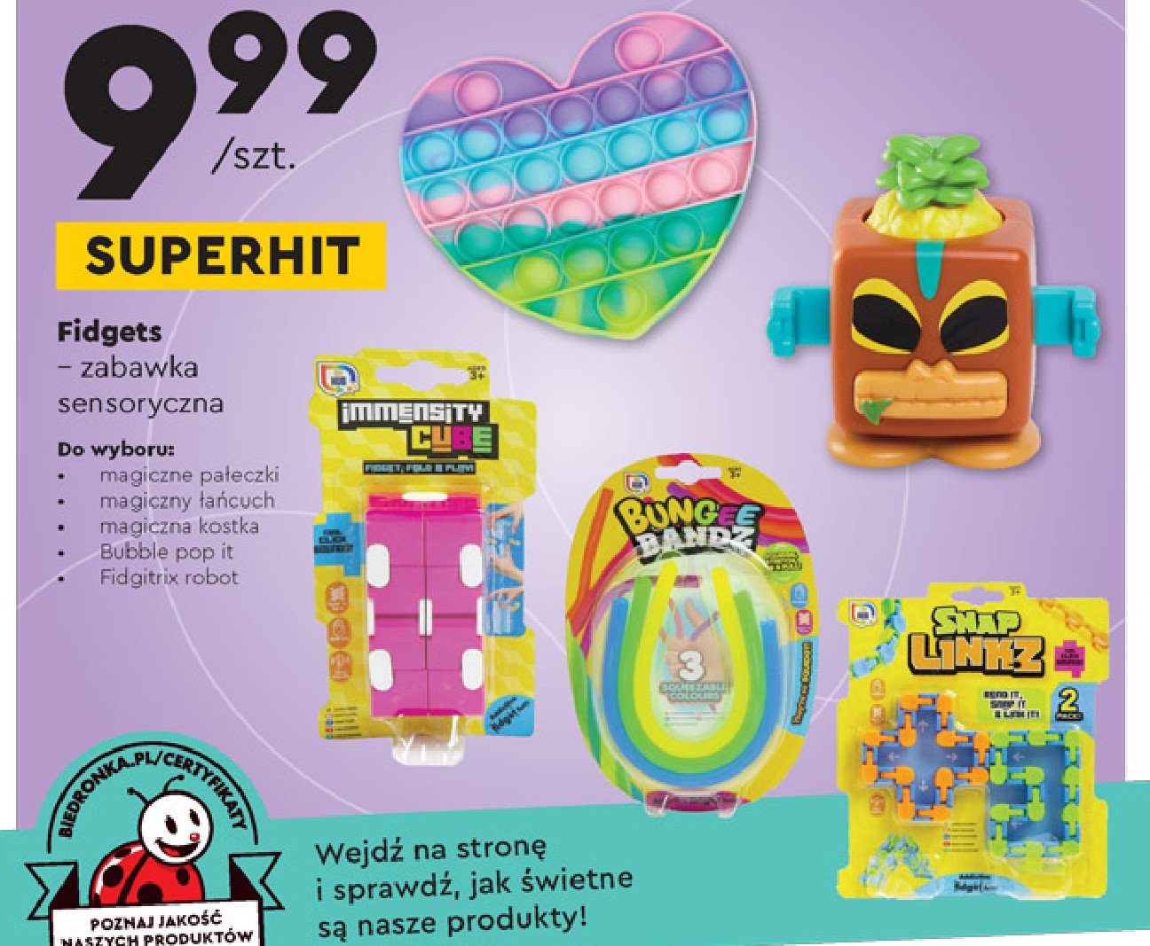 Zabawka sensoryczna magiczna kostka promocja