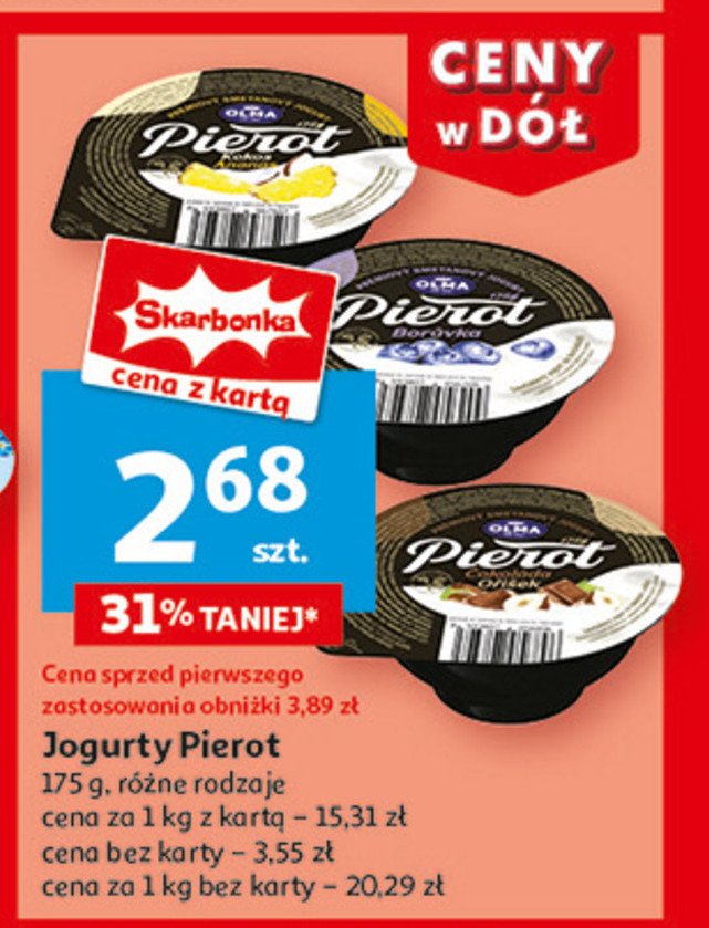 Jogurt jagoda Olma pierot promocja w Auchan