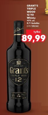 Whisky GRANT'S TRIPLE WOOD 12 YO 40% 0,7 l promocja w Kaufland