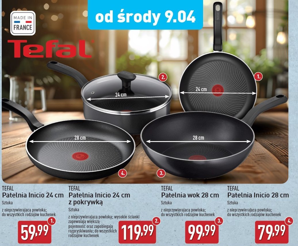 Patelnia inicio 24 cm Tefal promocja