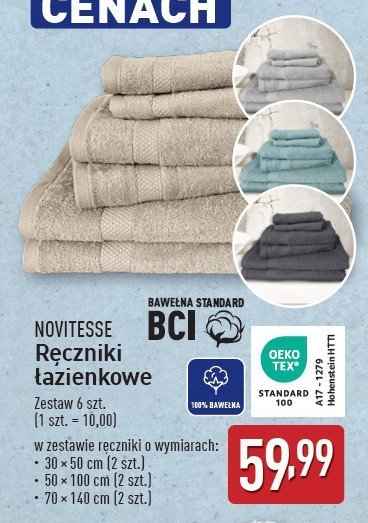 R臋czniki 艂azienkowe 50 x 100 cm Novitesse promocja