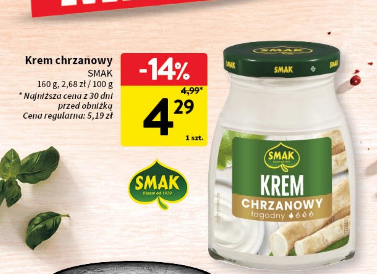 Krem chrzanowy Smak promocja w Intermarche