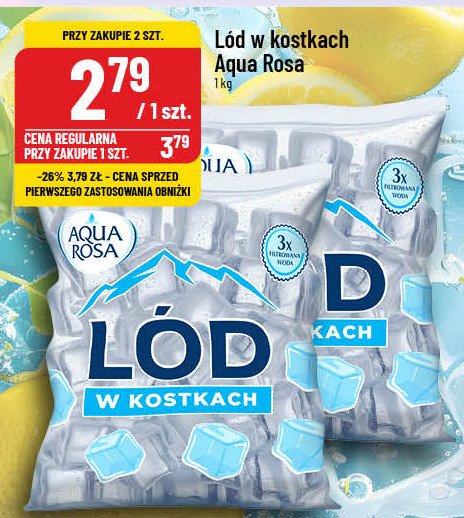 Lód w kostkach Aqua rosa promocja