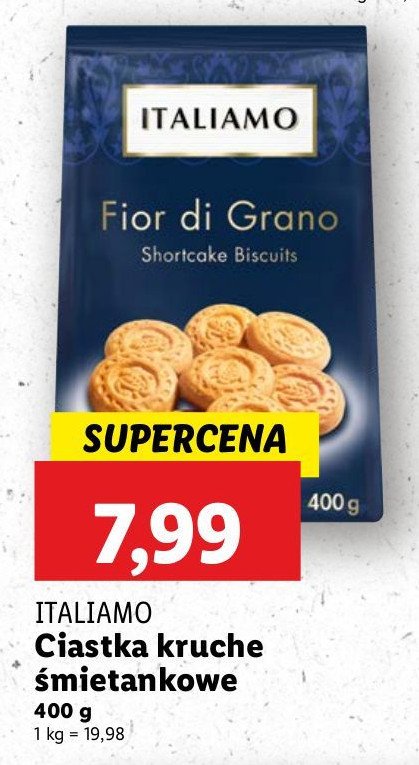 Ciastka kruche śmietankowe Italiamo promocja w Lidl