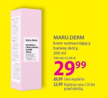 Krem do twarzy wzmacniający funkcje barierowe skóry Maru-derm promocja w Hebe