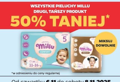 Wszystkie pieluchy Millu DRUGIE -50% promocja w Netto