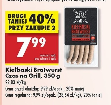 Kiełbaski bratwurst Czas na grill promocja